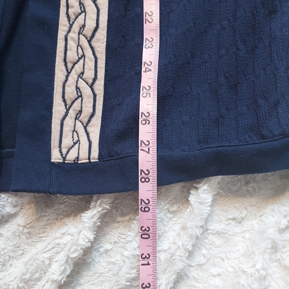 Vintage Bonnie & Bill II by Holly Navy Open Front Sweater Old Money Grandmacore - Picture 10 of 10